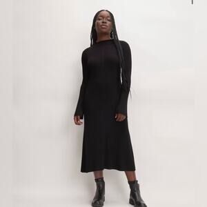 Everlane The Ribbed Mock Neck Midi Dress